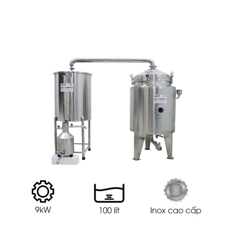 Máy chưng cất tinh dầu mini 100 lít
